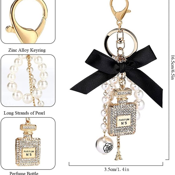 BAG CHARM Black Bow Perfume Bottle - Picture 2 of 5